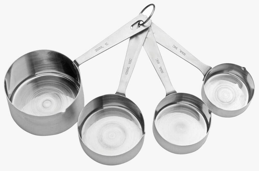 Conjunto de Medidores Xícara e Colher Casa&Ideia Inox 8 Peças