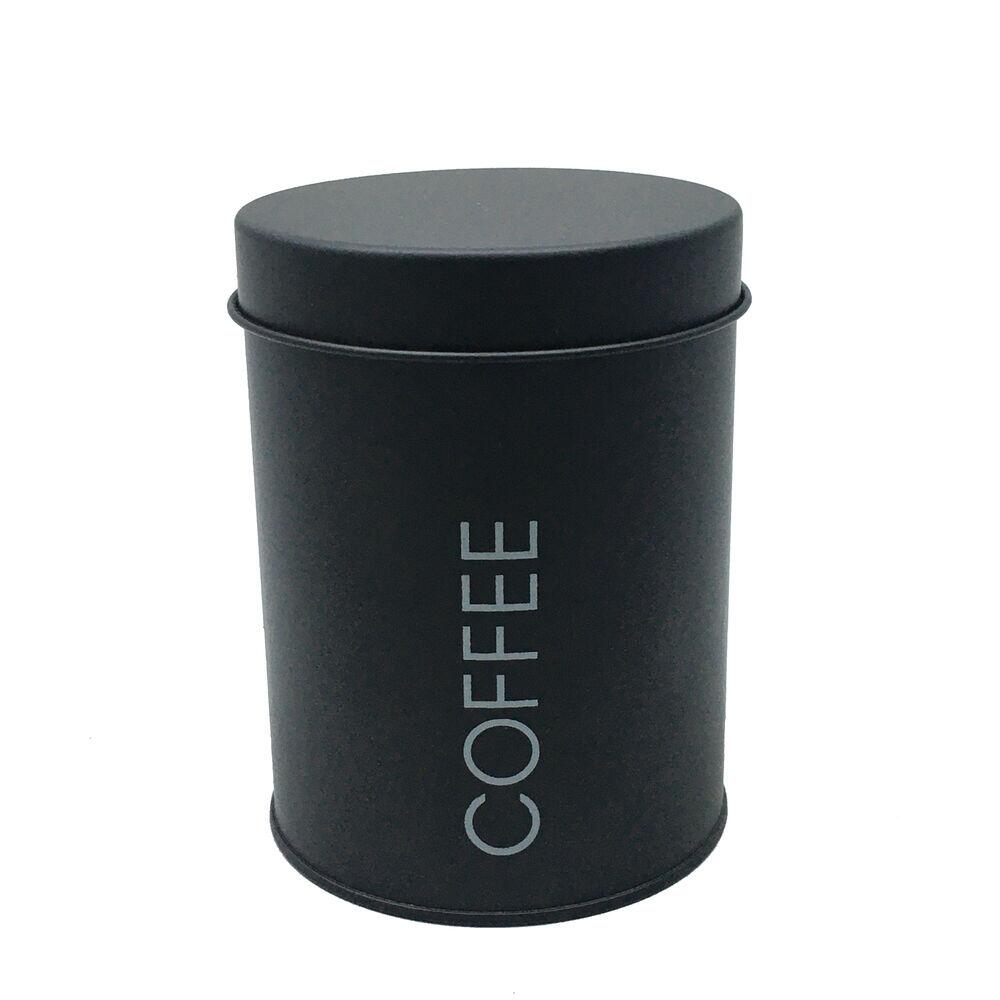 Pote de Metal Slim Café 13,5cm Preto Casa&Ideia