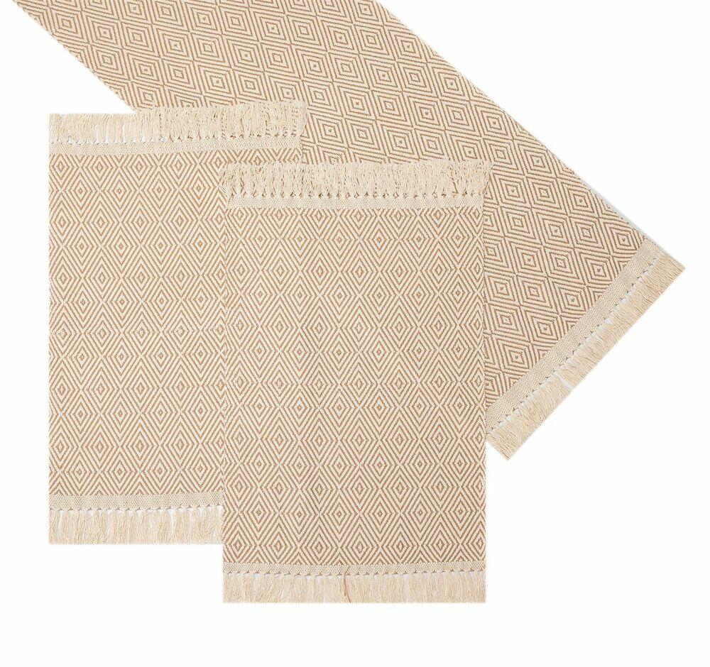 Passadeira Artesanal Teares 50x140cm Diamante Rafia
