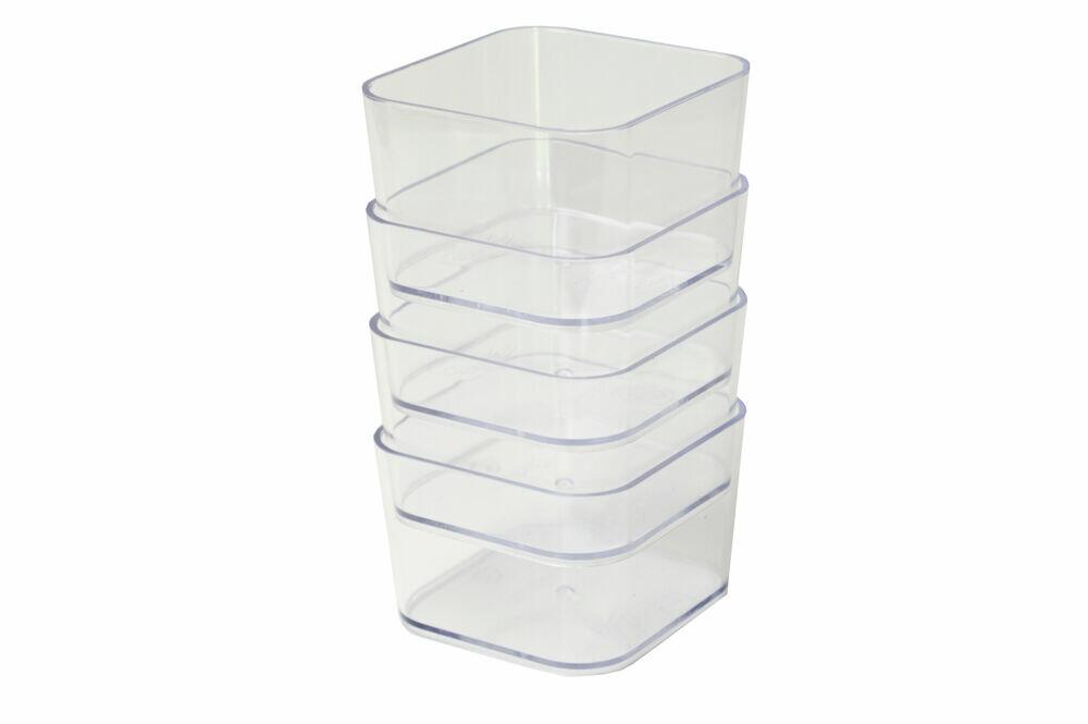 Kit Porta Objetos Dello Pequeno Cristal 4 Peças