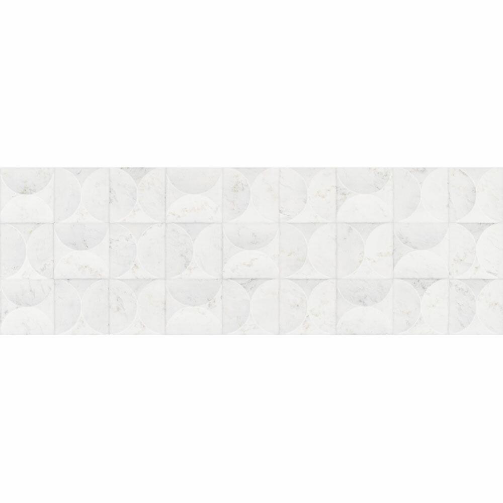 Revestimento Parede Calacata Mosaic 30x90,2 Acetinado Retificado Branco Incepa