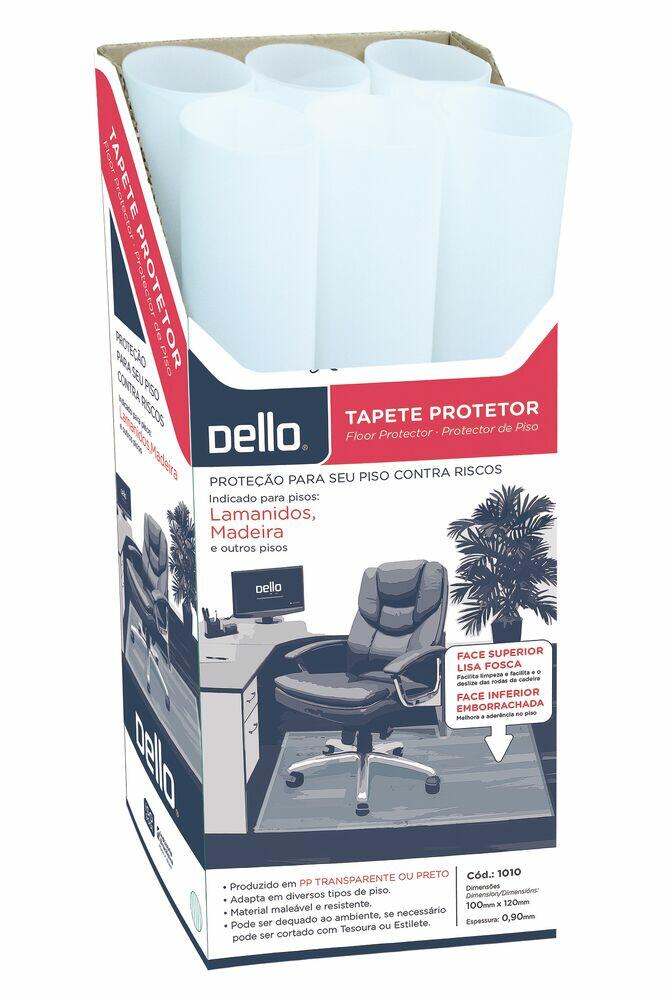 Tapete Dello 120x100cm Protetor de Piso Cristal