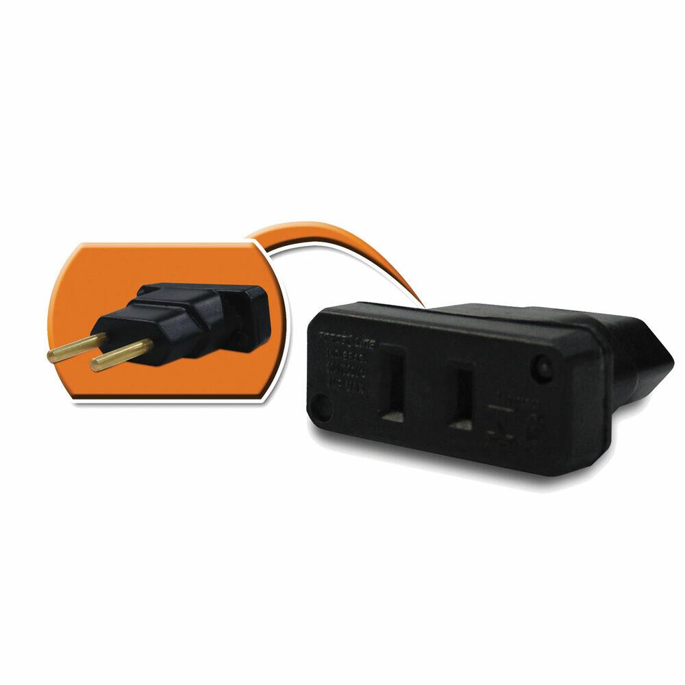 Plugue Adaptador Force Line 2P 10A Preto