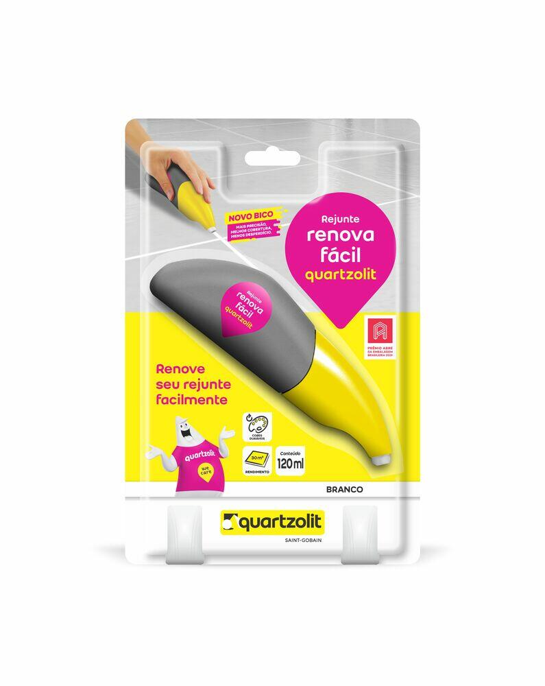 Tinta para Rejunte Quartzolit Renova Fácil Preto Grafite 120ml