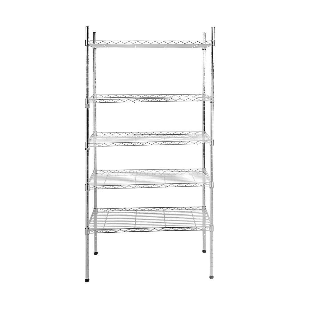 Estante Supreme 75x35x150cm Cromado Casa&Ideia