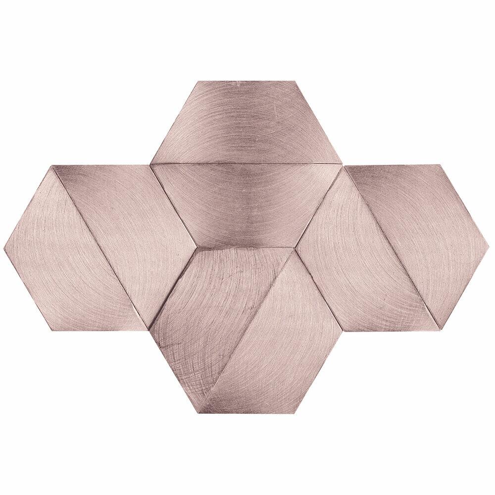 Pastilha Malla Luxe Quartz Retificado Metalizado 23,1x18,7 Roca