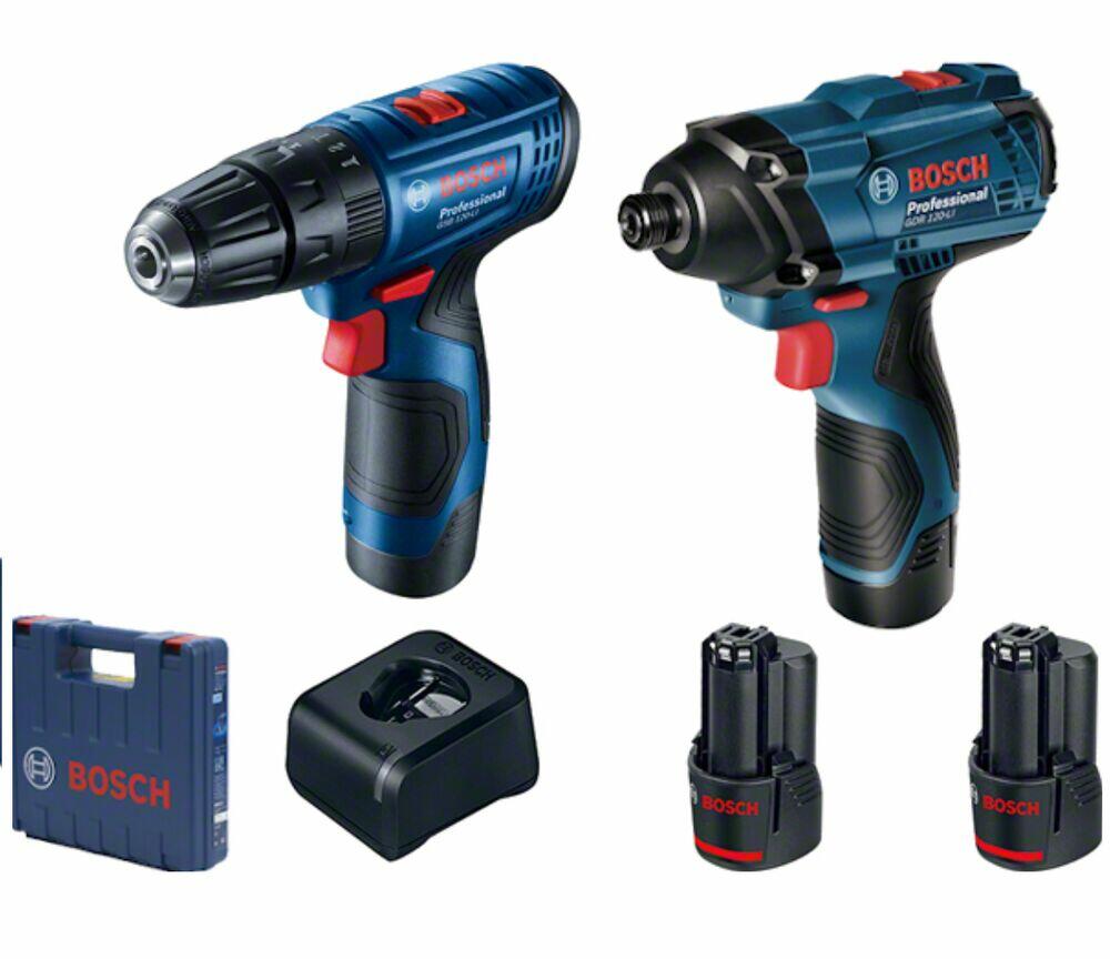 Furadeira Parafusadeira de Impacto Bateria 12V GSB 120-LI + GDR 120-LI Bosch