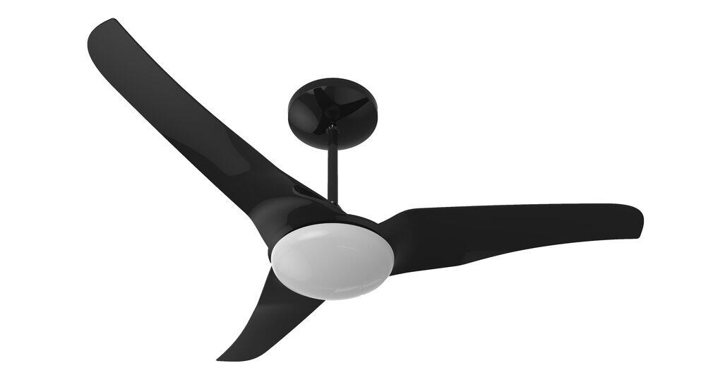 Ventilador de Teto Slim Preto 3 Pás Aliseu