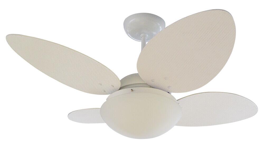Ventilador de Teto Vime Branco 4 Pás Aliseu