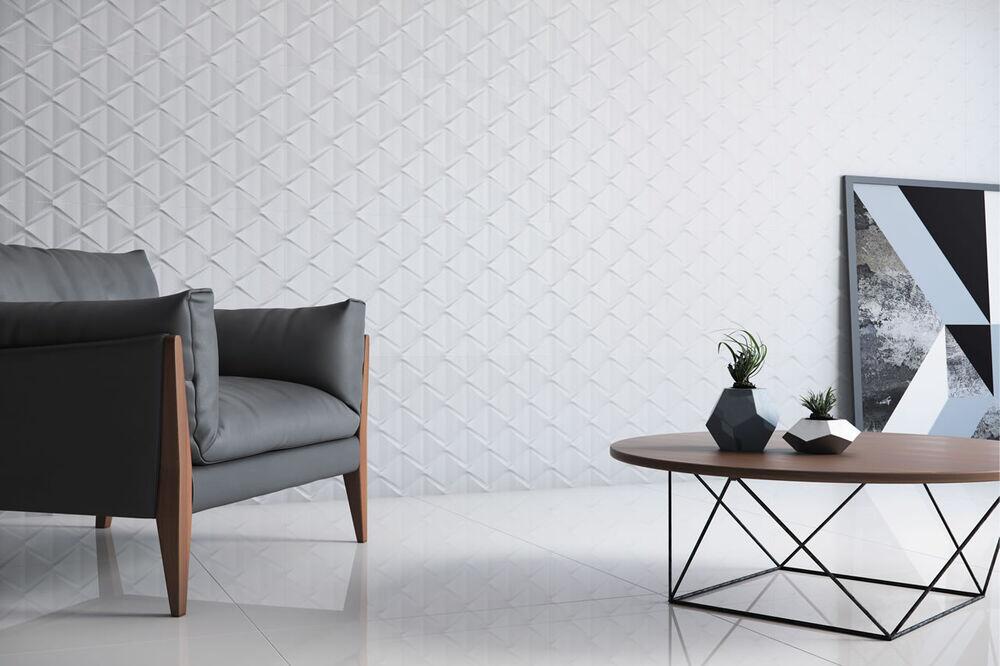 Porcelanato Polido Gesso 60x60 Retificado Branco Eliane