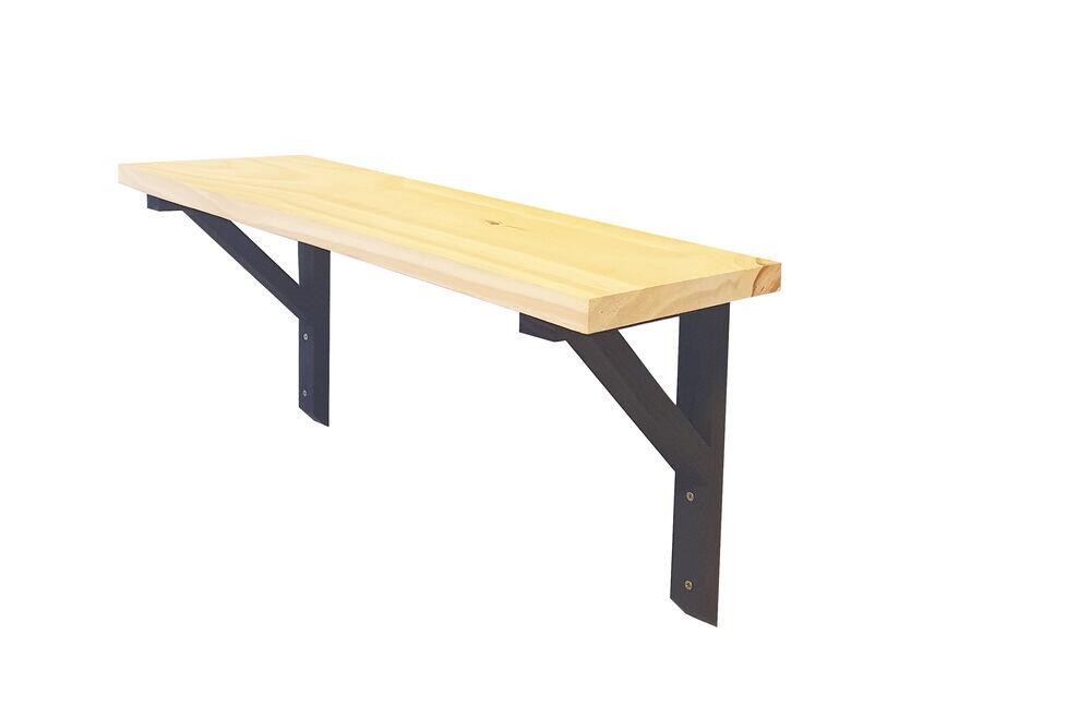 Prateleira Cubo Marcenaria Chapecó 19x60cm Natural/Preto