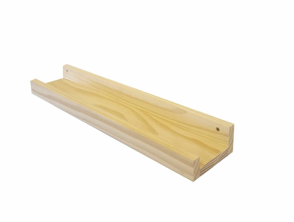 Prateleira Cubo Marcenaria para Quadros Chapecó 13x60cm Natural