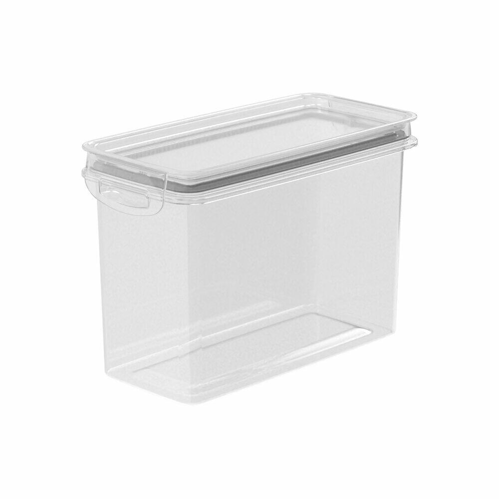 Pote de Plástico Plasútil Retangular Hermético com Trava 1,9L Fendi
