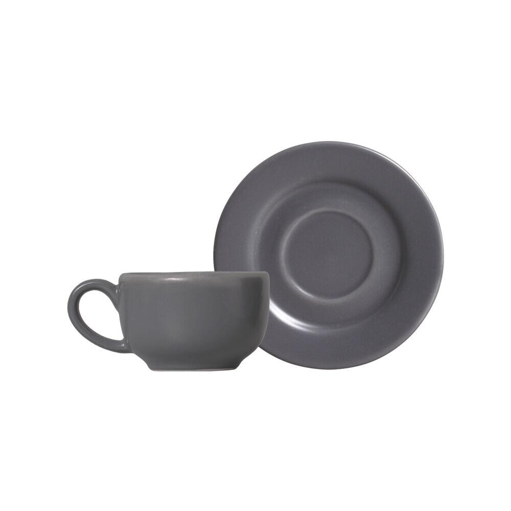 Xícara de Café com Pires Chumbo 100ml Casa&Ideia