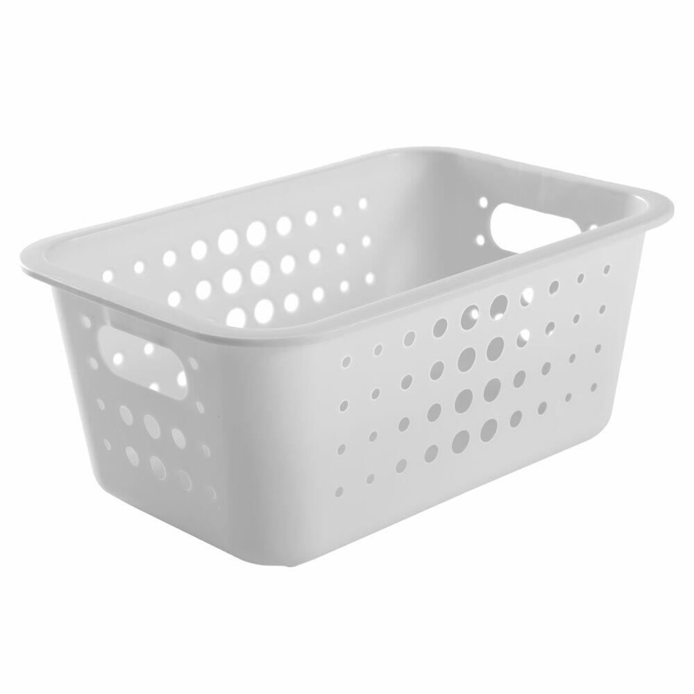 Cesta Plástica 5L 29x19,5x12,5cm Branco Martiplast