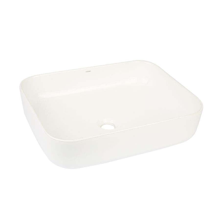Cuba para Banheiro de Apoio Louça Retangular Branca 50x40cm Addra
