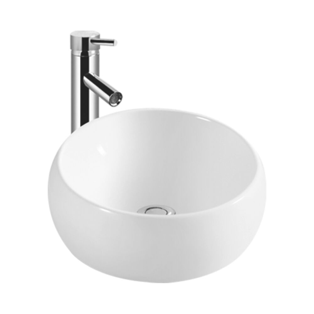 Cuba para Banheiro de Apoio Louça Redonda Branca 39cm Addra