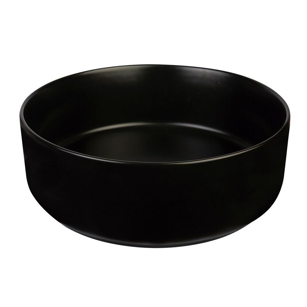 Cuba para Banheiro de Apoio Louça Redonda Preta 36cm Addra