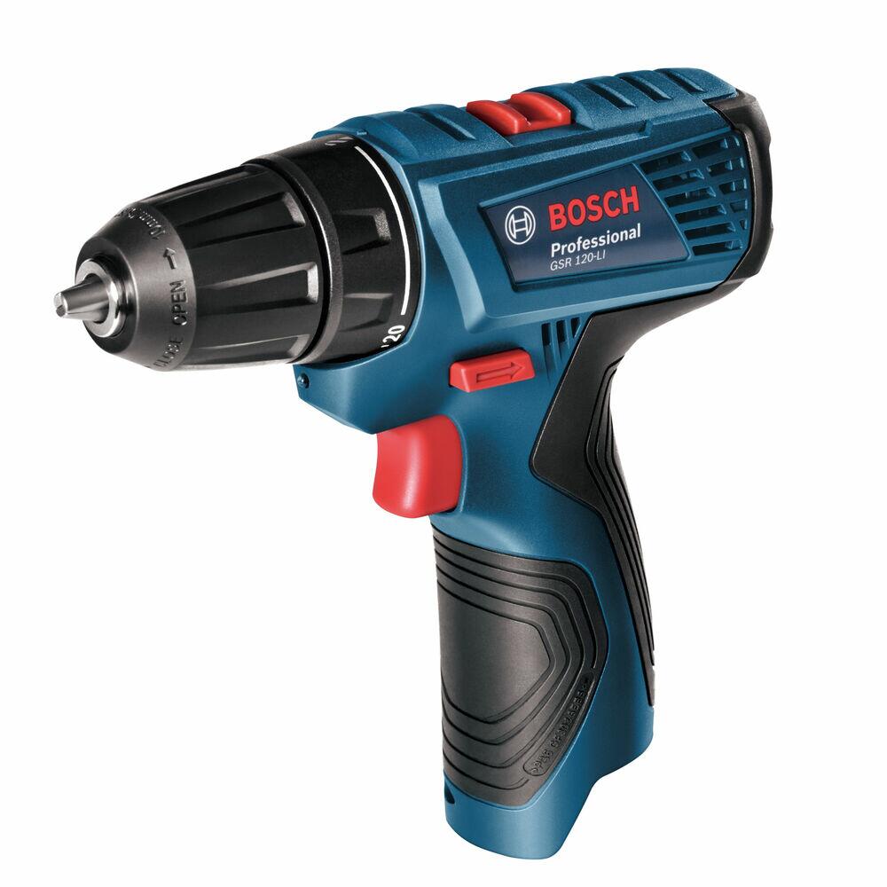 Parafusadeira Furadeira Bosch GSR 120-LI 12V com 2 baterias e maleta