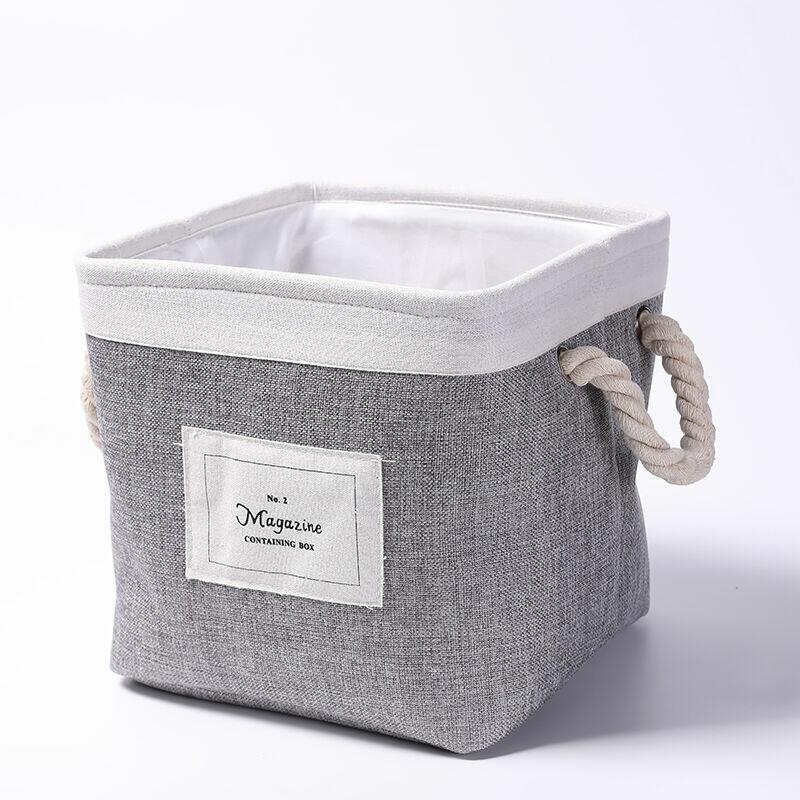 Cesto Organiza 30x30cm Cinza Casa&Ideia
