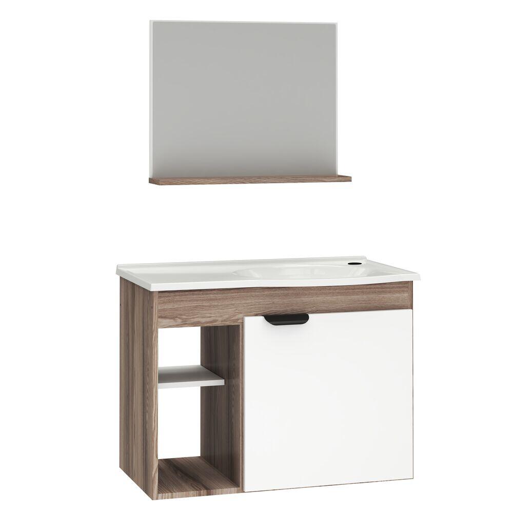 Gabinete para Banheiro Dália 46x61cm Tamarindo Branco Cozimax
