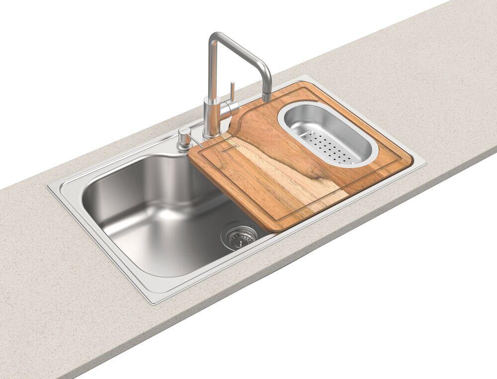 Cuba para Cozinha de Sobrepor Inox Especial Morgana Maxi 78 Cinza Acetinado Tramontina