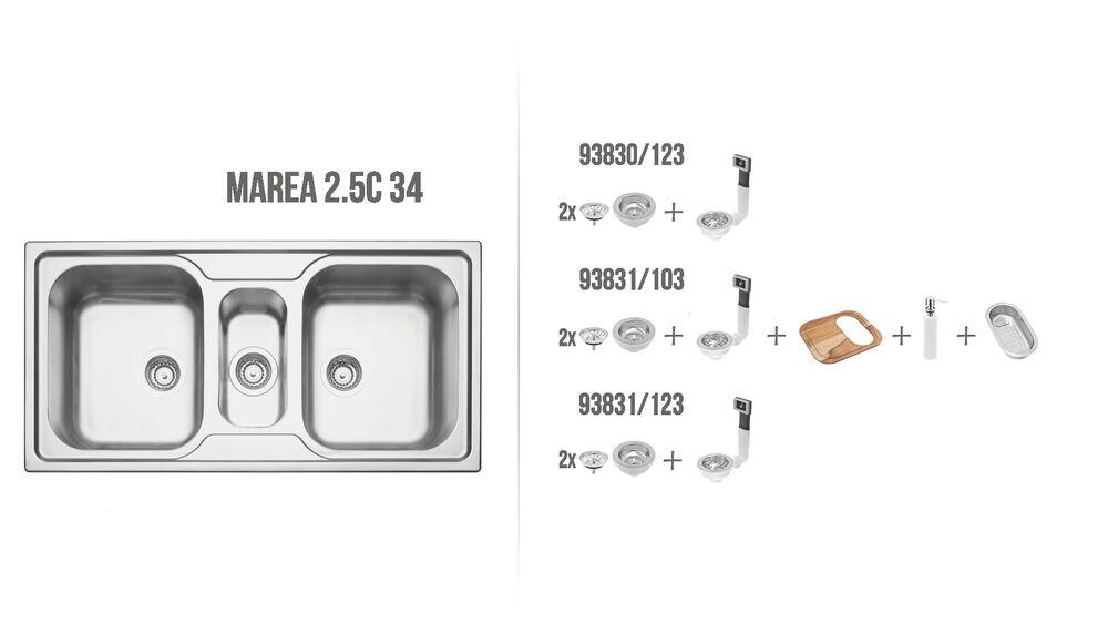 Cuba para Cozinha Especial Tramintina 18x50x18cm Marea 2,5C 34 2 Inox