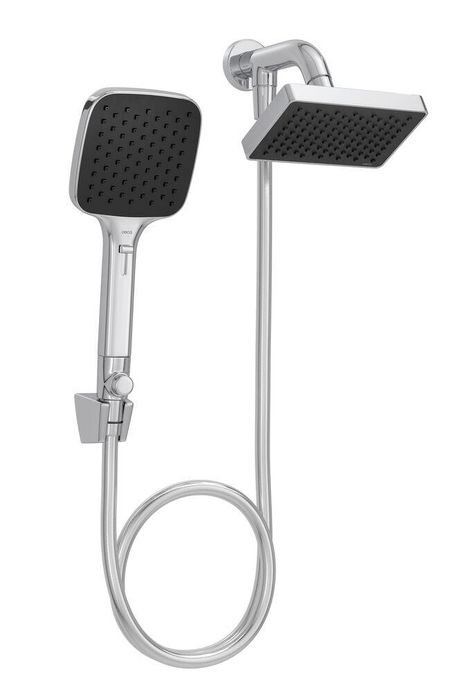 Chuveiro Retangular de Parede com Desviador Flex Max 15cm Cromado 1/2