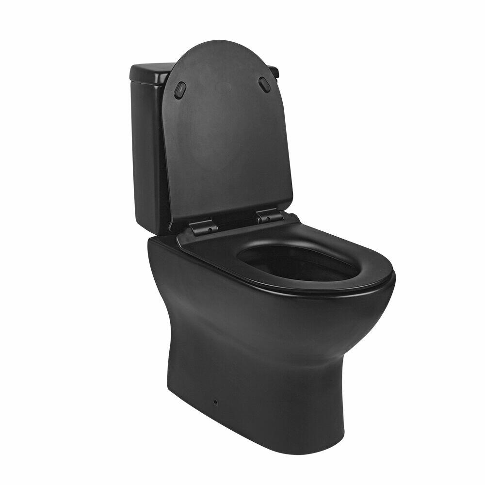 Kit Vaso Sanitário com Caixa Acoplada Acionamento Duplo 3/6L N. Monaco Black Matte Addra
