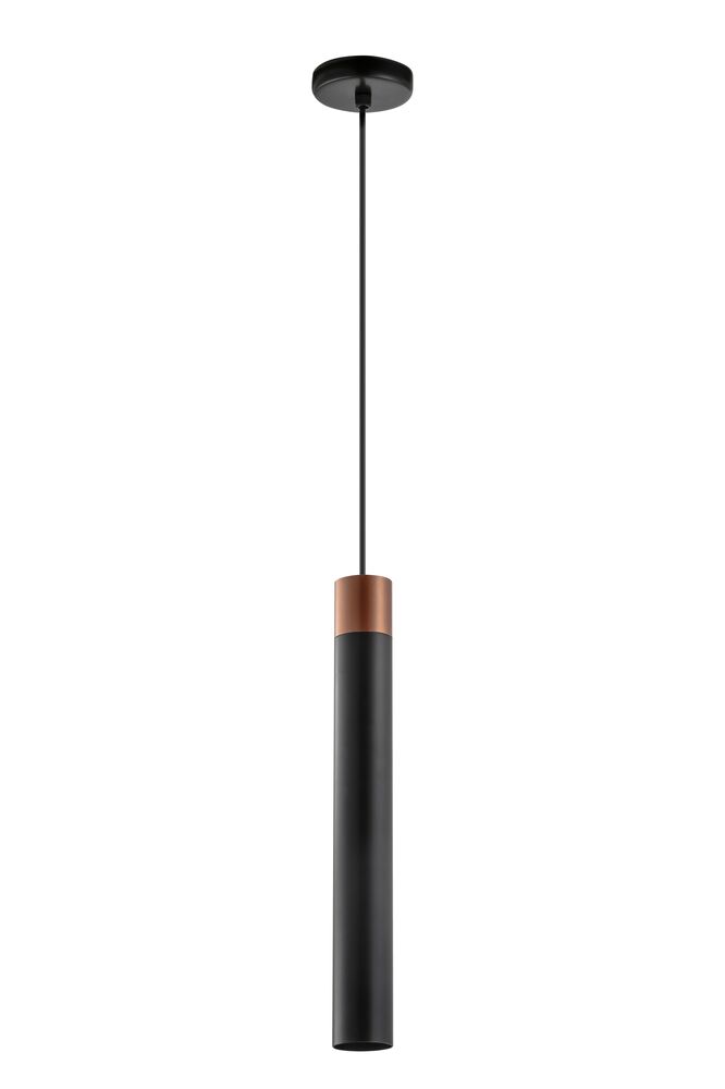 Pendente Dital 1 Lâmpada Tubo E27 Branco/Cobre 509 PR/CO