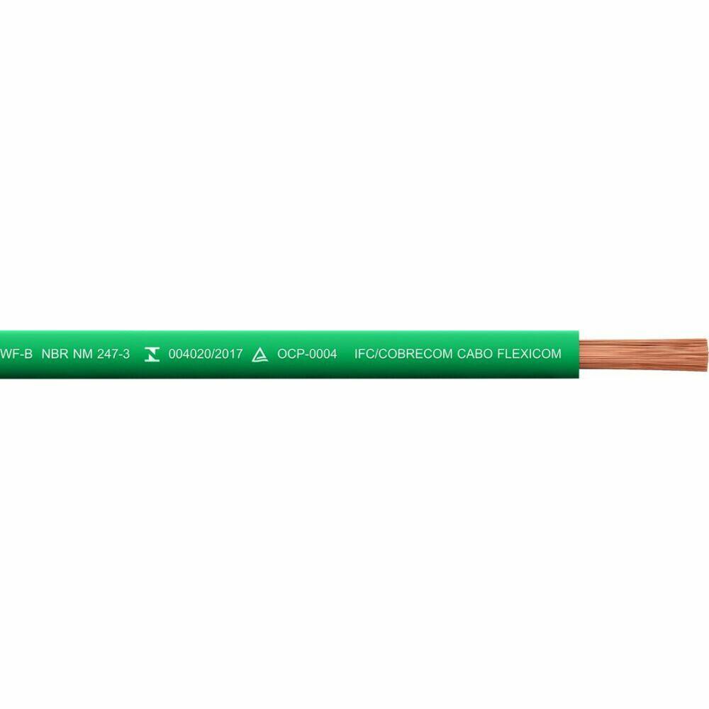 Cabo Flexível 4mm 100m 450/750v Verde Cobre Cobrecom