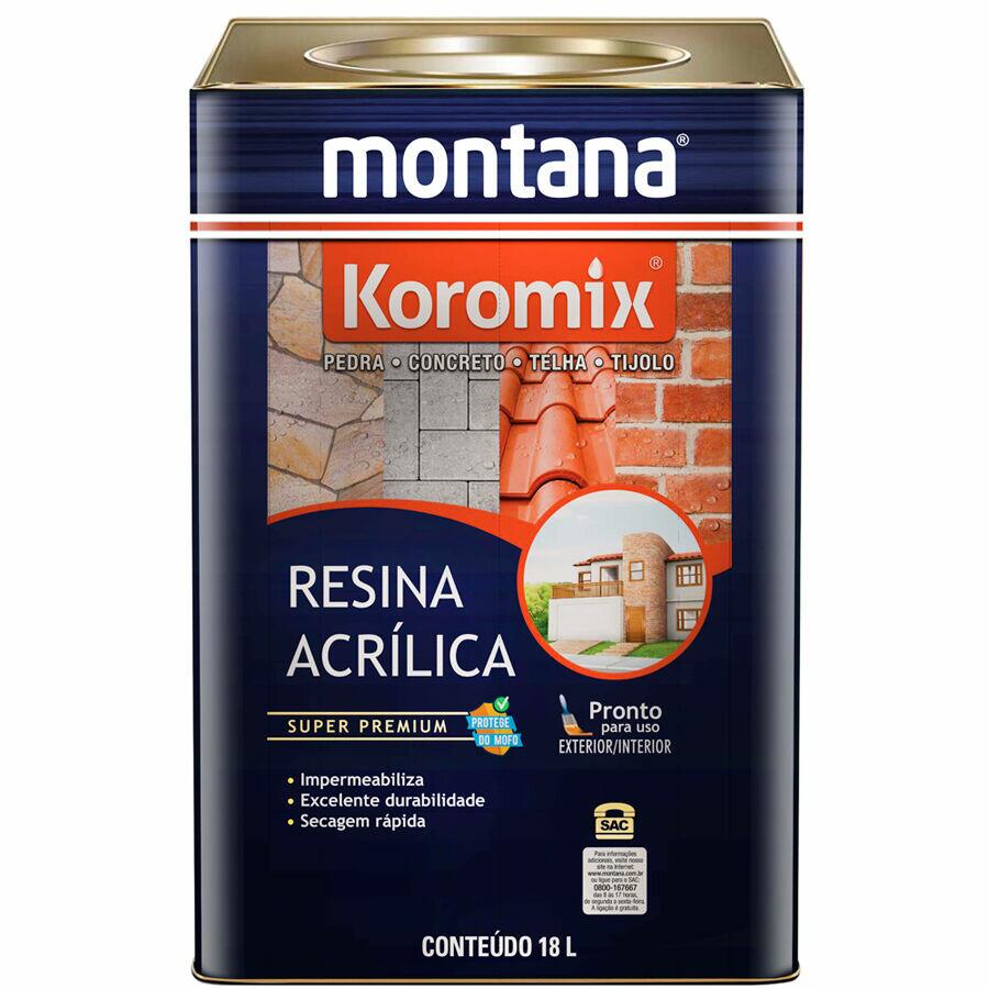 Resina Acrílica Montana Koromix Incolor 18L