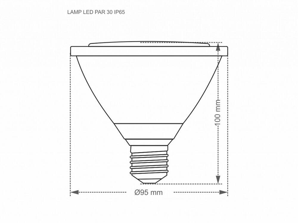 Lâmpada LED IP 65 Taschibra PAR 30 11W E27 Luz Verde