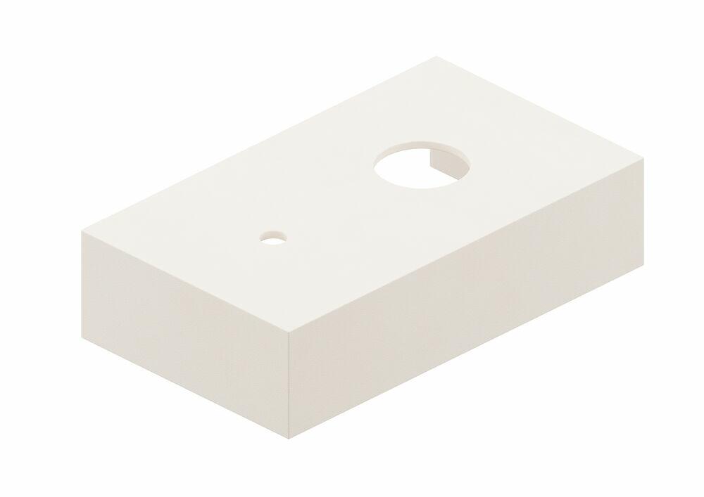 Bancada de Porcelanato para Banheiro White 60x35x15cm Portobello
