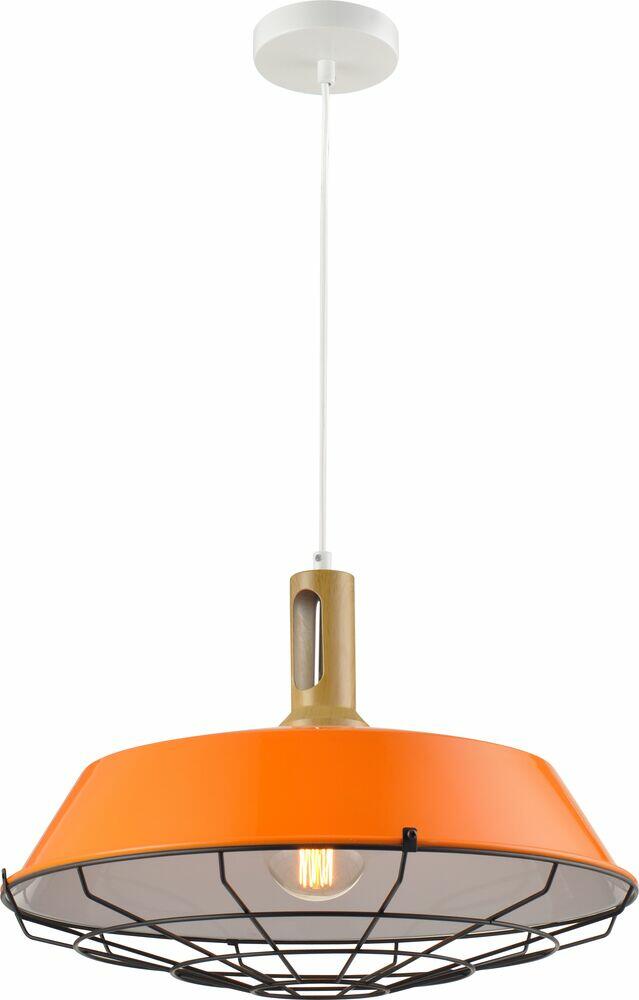 Pendente Avant 1 Lâmpada Tennessee E27 Laranja/Branco