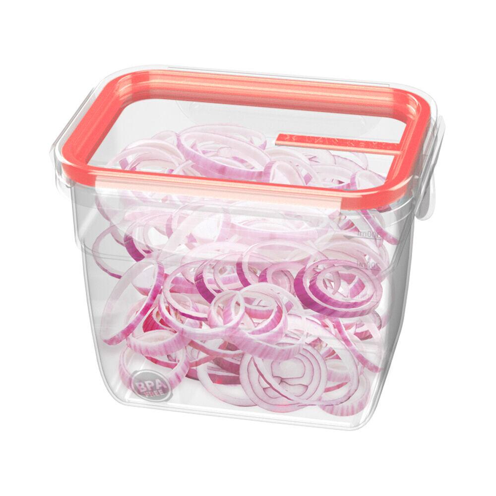 Pote de Plástico Sanremo Hermético com Trava 770ml Freshy Coral