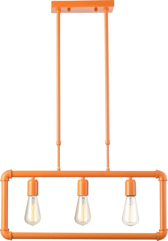 Pendente Avant 3 Lâmpadas Hash E27 Laranja