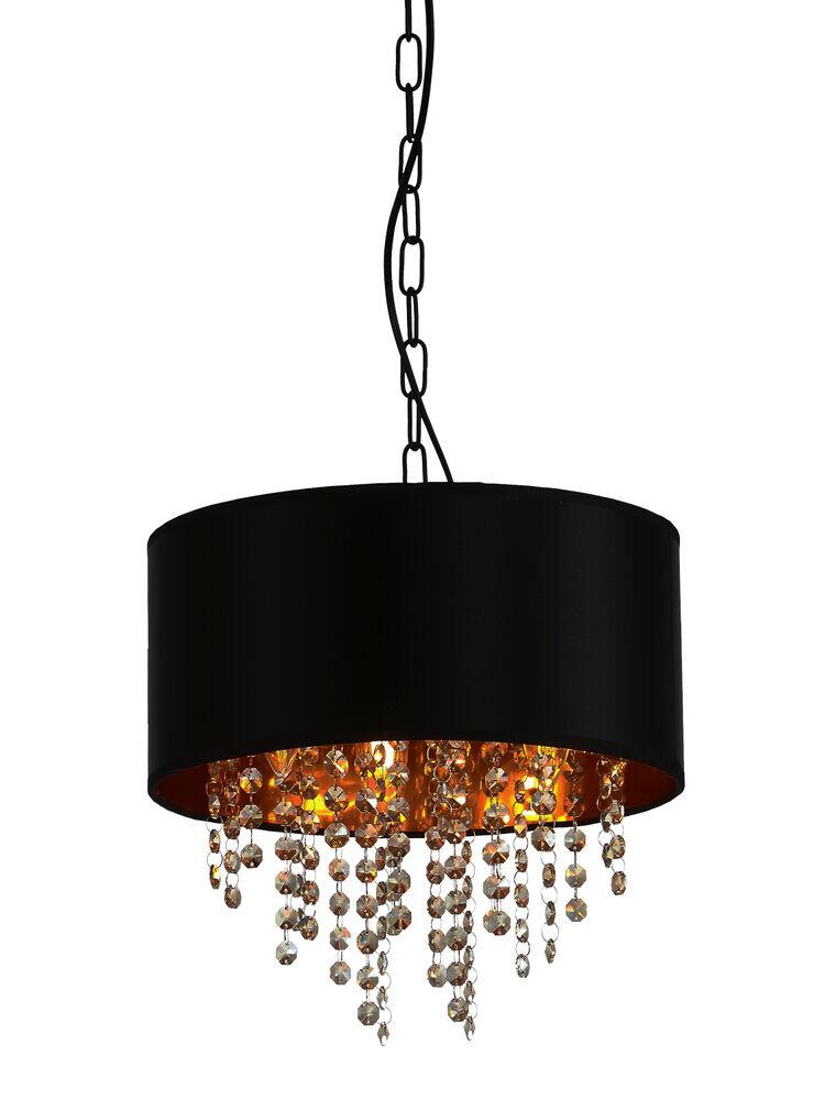 Pendente Taschibra 3 Lâmpadas Labelle 320 E14 Preto