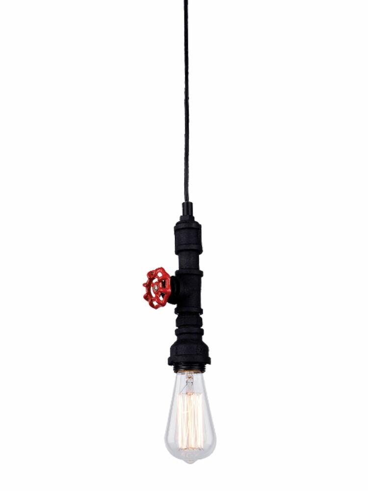 Pendente Taschibra 1 Lâmpada Plumber E27 Preto
