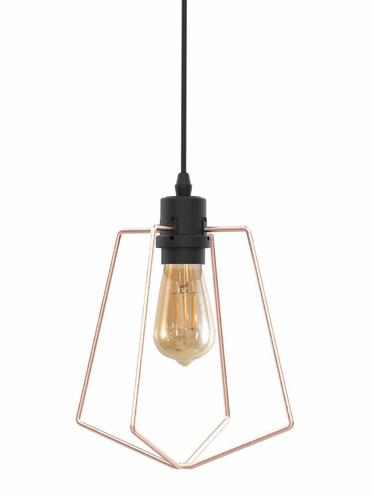 Pendente Taschibra 1 Lâmpada Trapeze E27 Preto