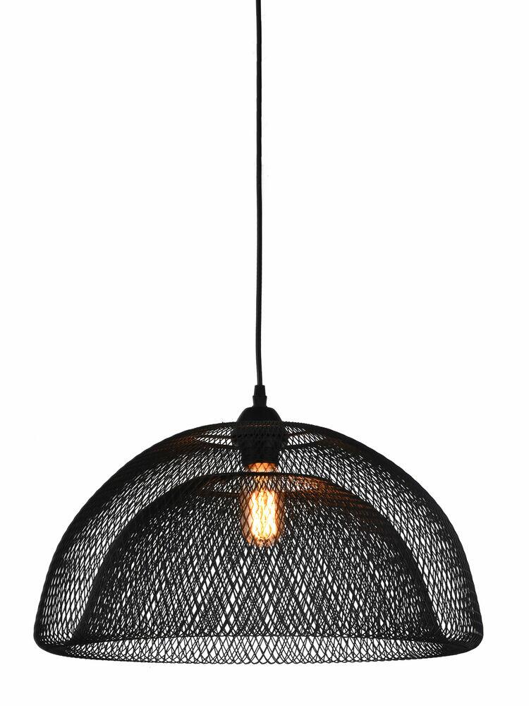 Pendente Taschibra 1 Lâmpada Faces E27 Preto