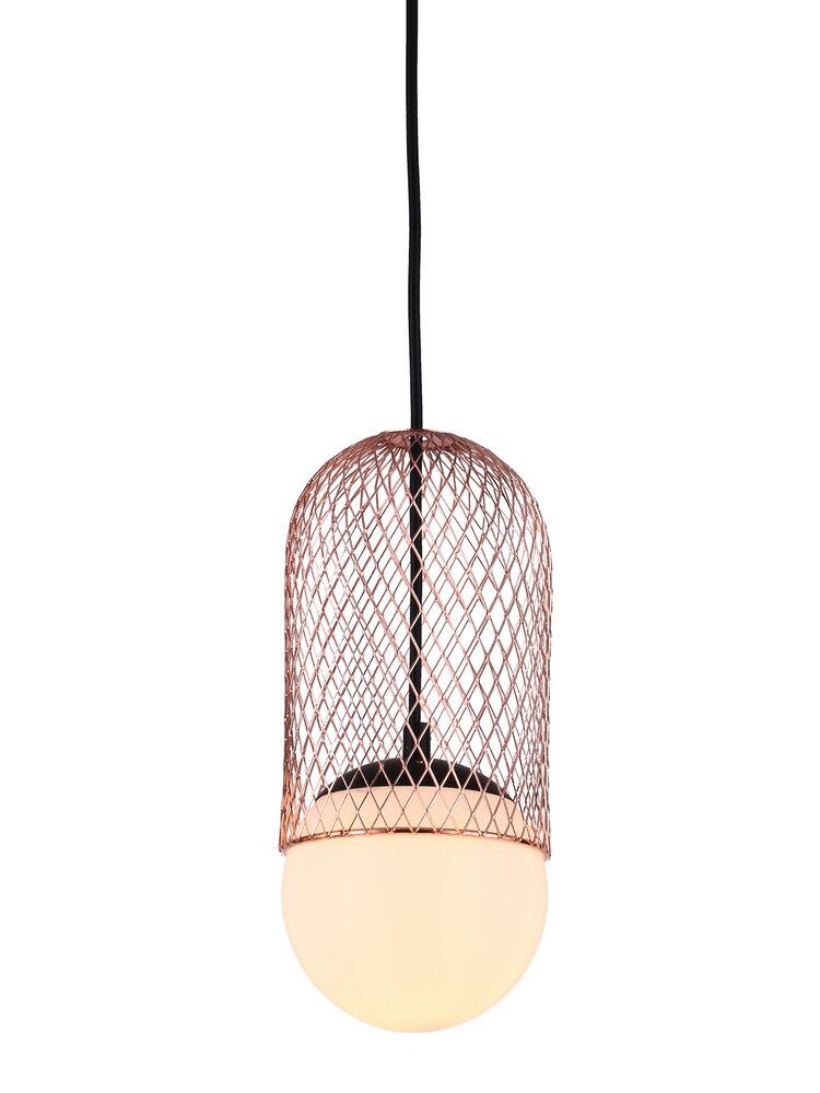 Pendente Taschibra 1 Lâmpada Screen E27 Cobre