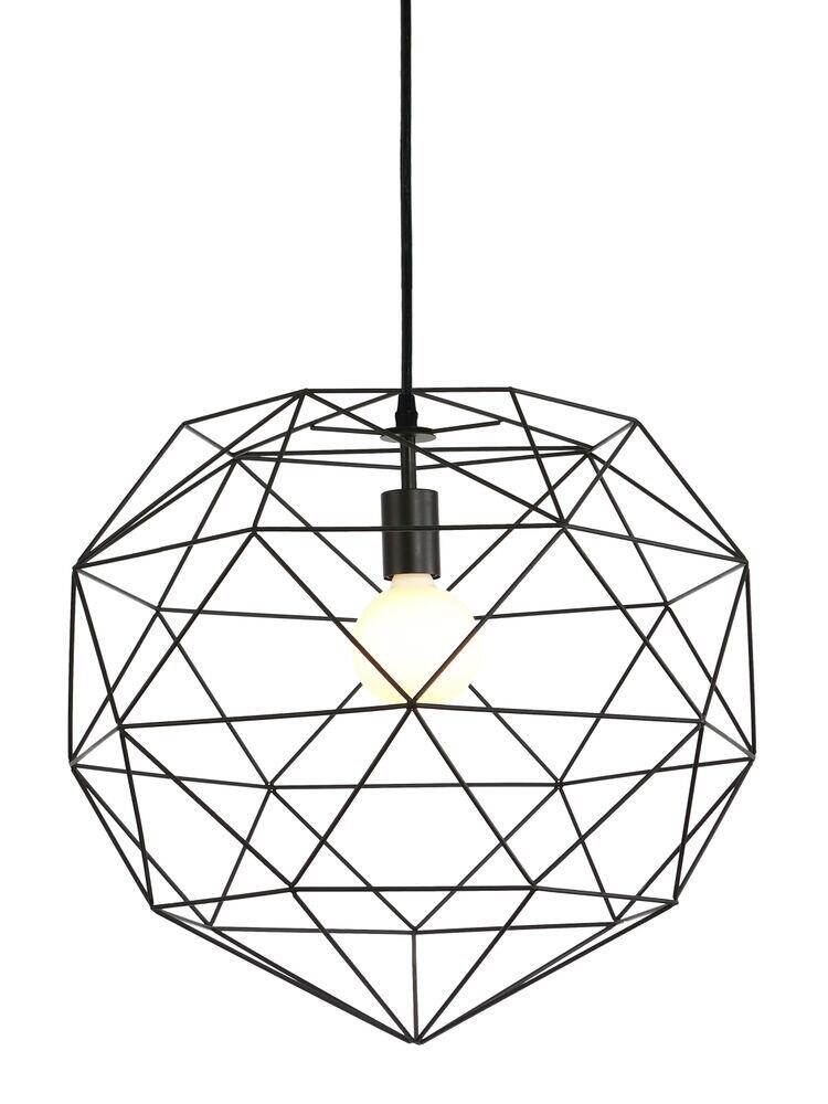 Pendente Taschibra 1 Lâmpada Spider E27 Preto