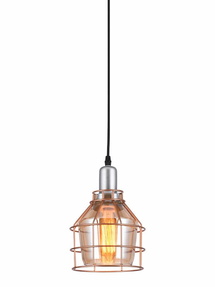 Pendente Taschibra 1 Lâmpada Aro 160 E27 Ambar