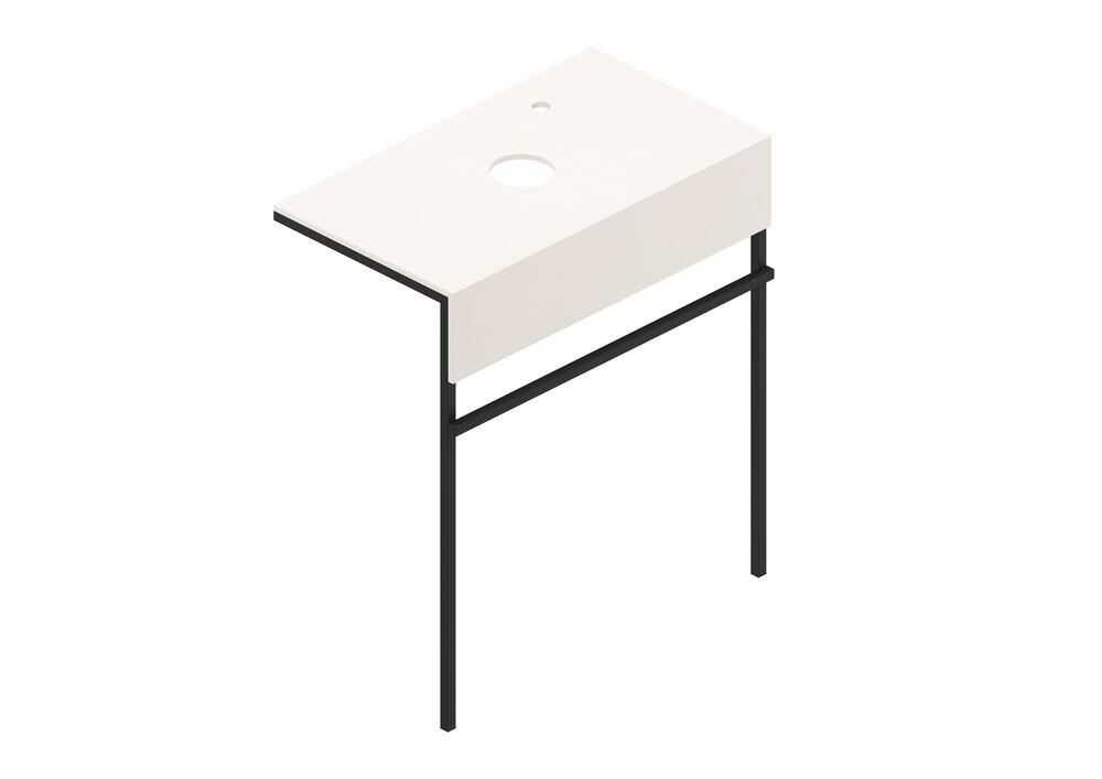 Bancada de Porcelanato para Banheiro Eiffel White Natural 80x45x75cm Portobello