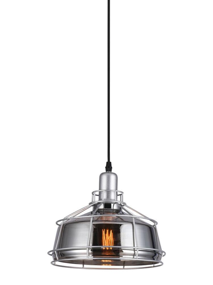 Pendente Taschibra 1 Lâmpada Aro 260 E27 Fume