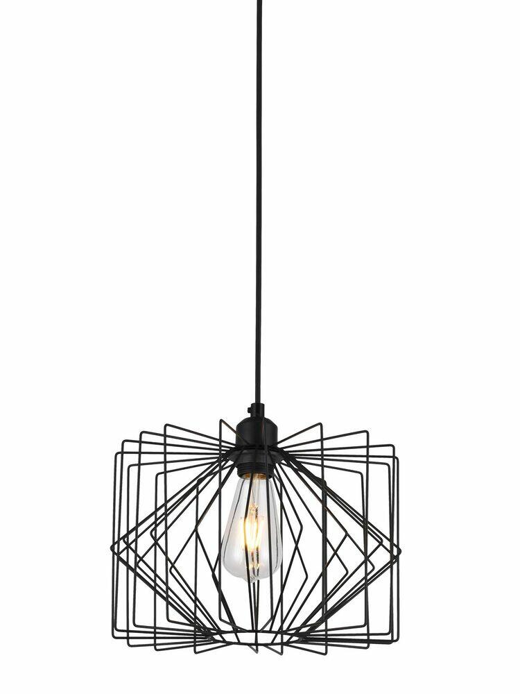 Pendente Taschibra 1 Lâmpada Ilusion E27 Preto 15050858