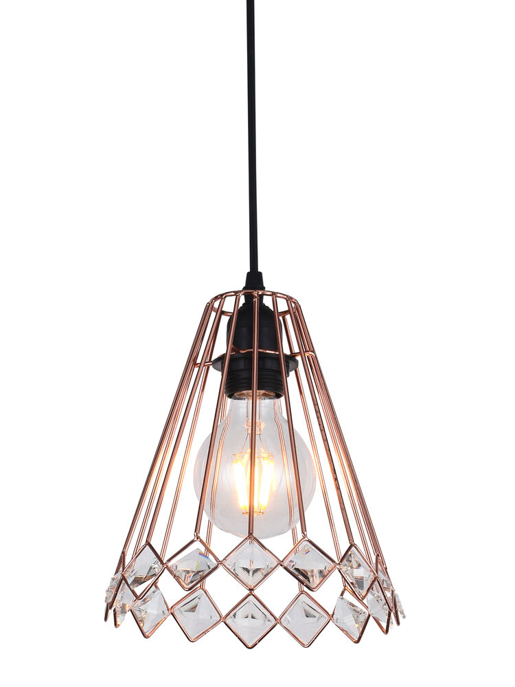 Pendente Taschibra 1 Lâmpada Dress E27 Cobre 15050848