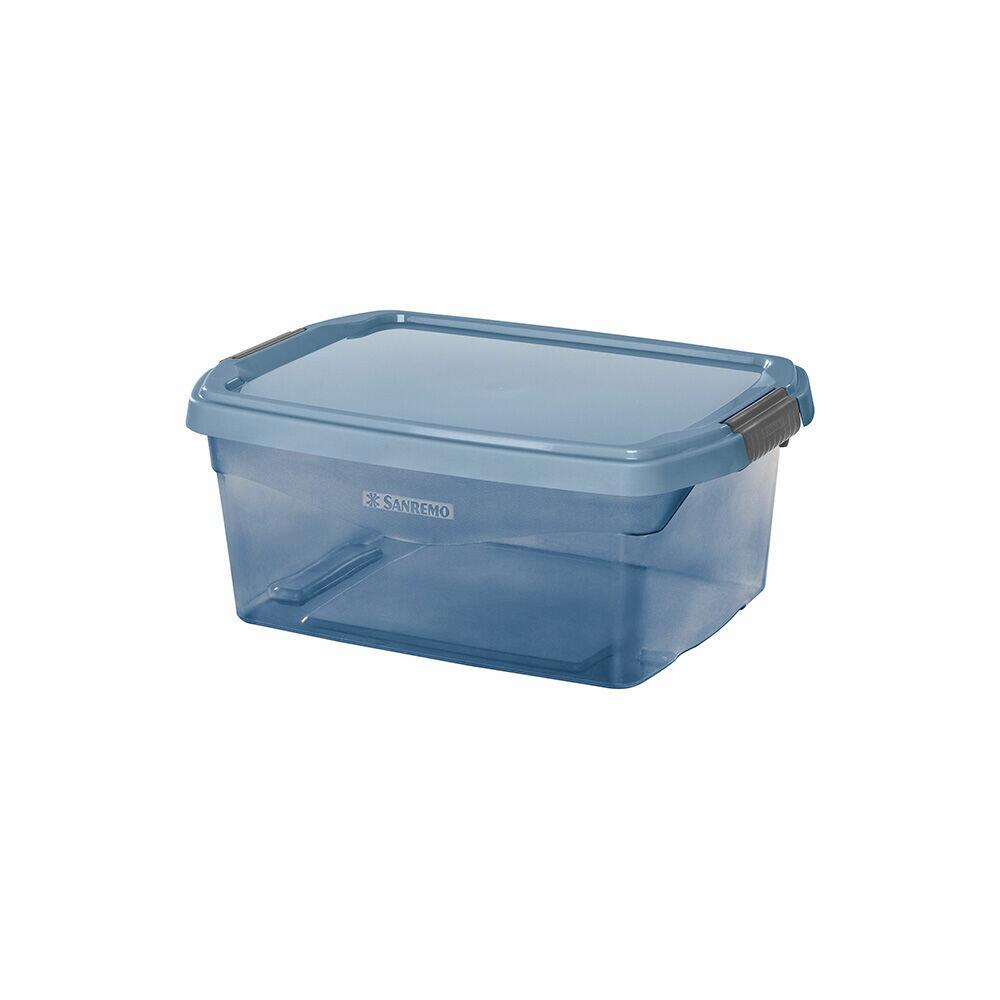 Caixa Organizadora Trava/Tampa Sanremo 6L 31,8x22,8x13,1cm Azul