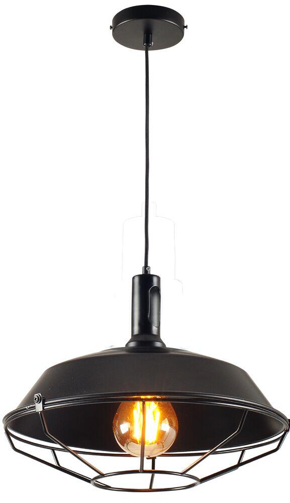 Pendente Avant 1 Lâmpada Tennessee E27 Preto Fosco